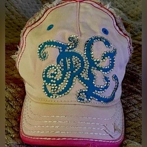 Vintage Religion Womens Cadet Style Strapback Baseball Distressed Hat RARE PINK!